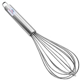 Heart Home Stainless Steel Balloon Shape Wire Whisk/Egg Beater for Blending, Whisking, Beating, Stirring, Cooking, Baking, 20cm (Silver)